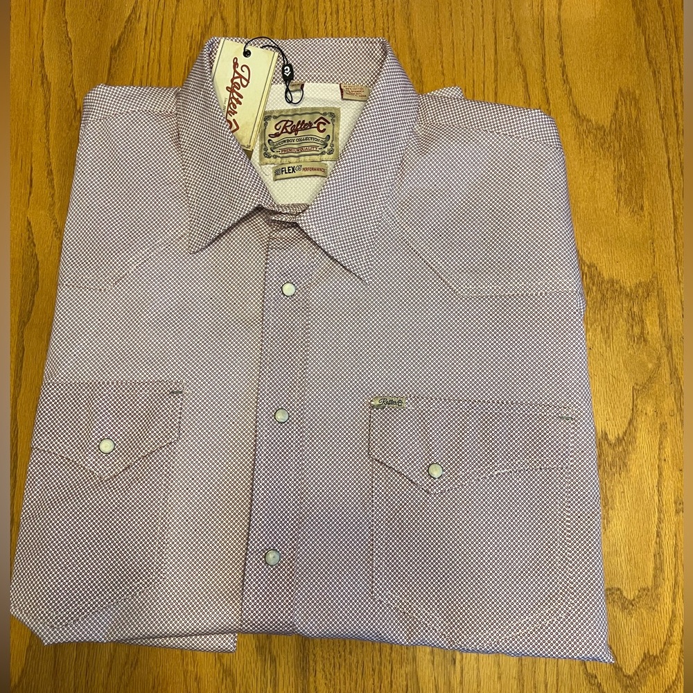 Cavender’s Rafter C Men's Casual Pearl Snap Long-Sleeve Button-Down Shirt